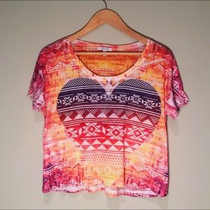 Delia's Neon Aztec Tee Shirt